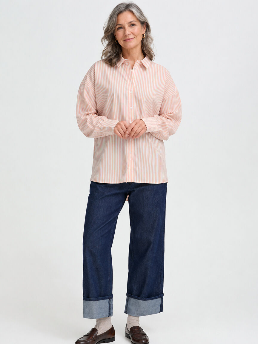 Long Sleeve Striped Blouse Image 5