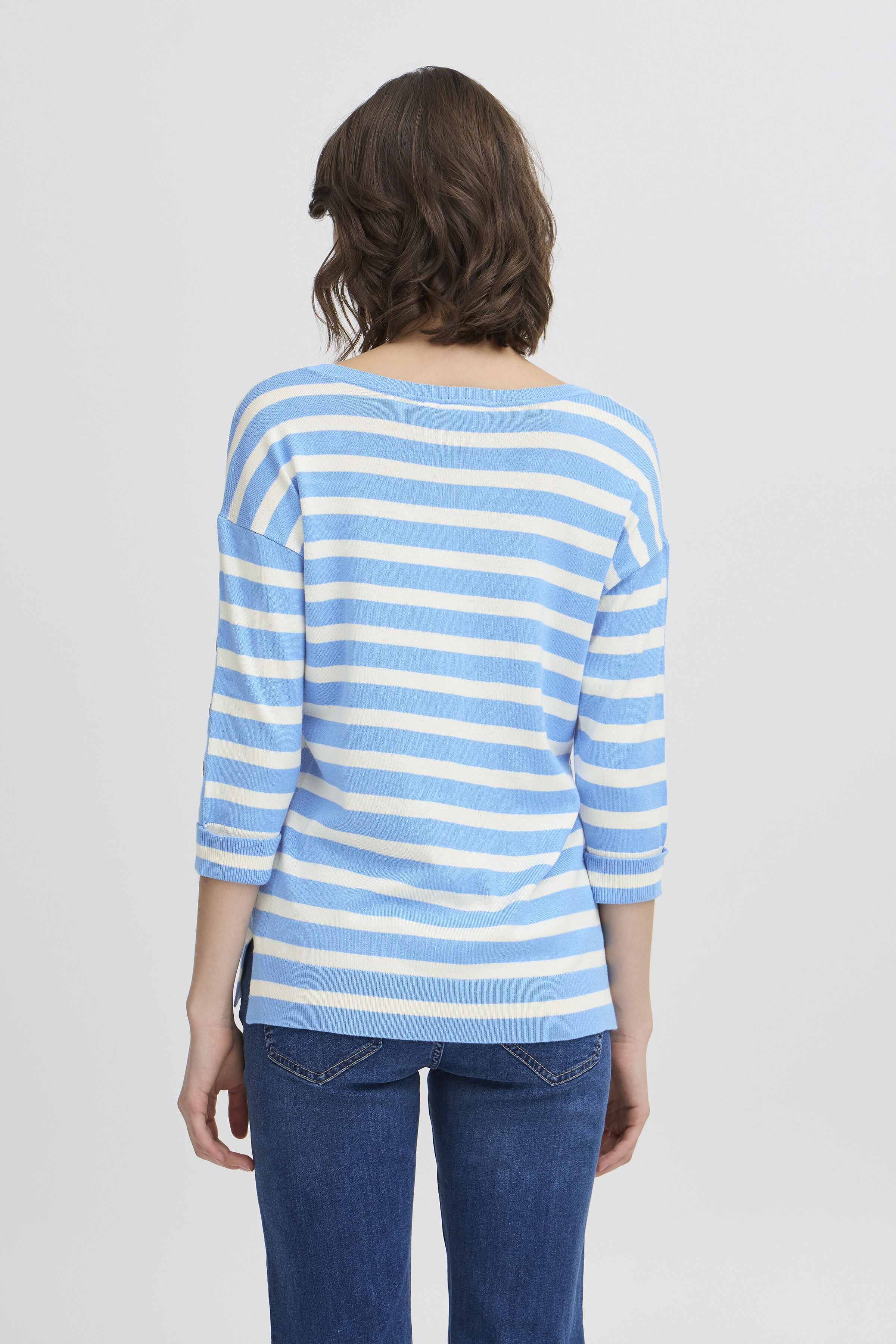 &frac34; Sleeve Sweater with Button Detail  Image 2