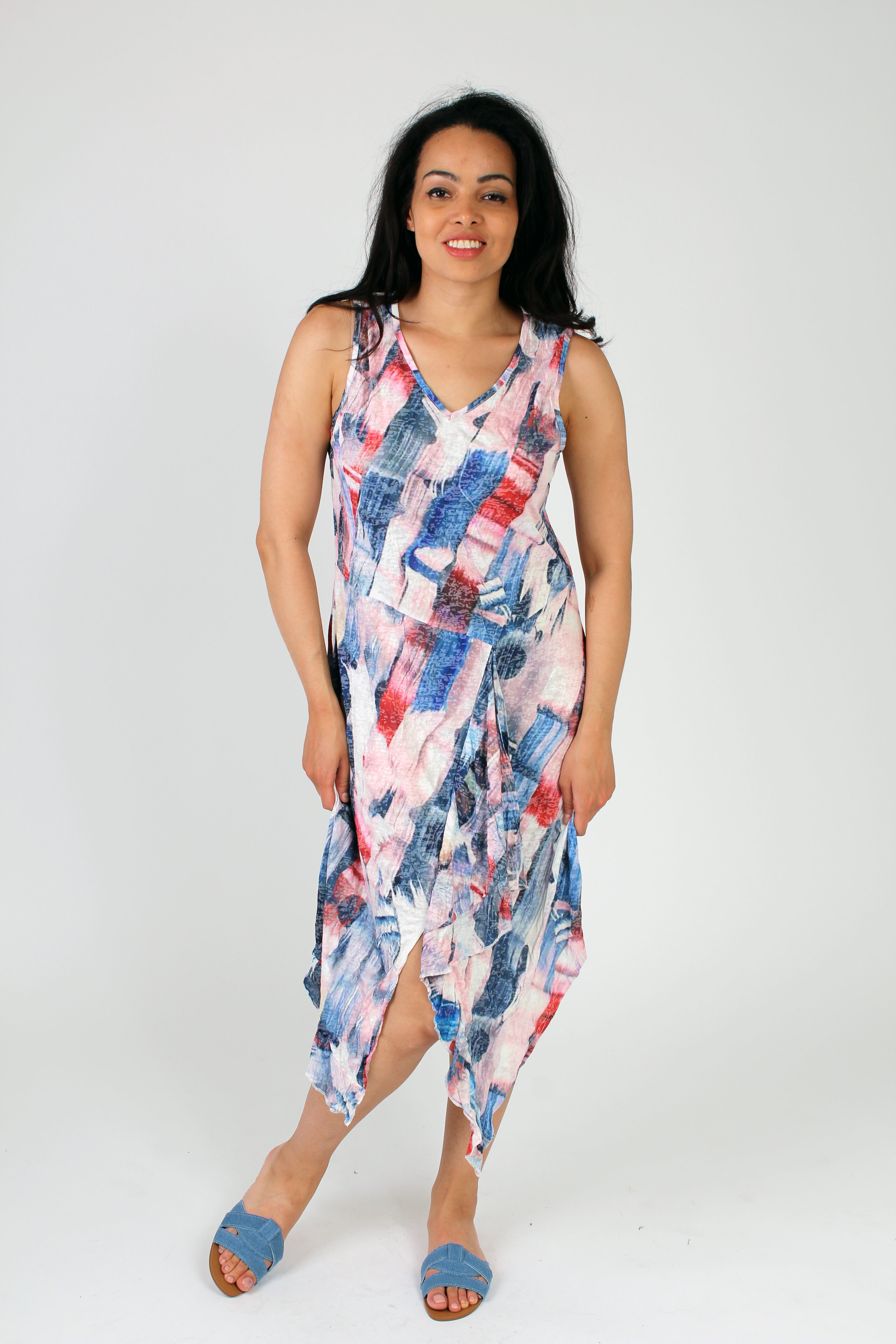 Asymmetrical Midi Dress Image 1
