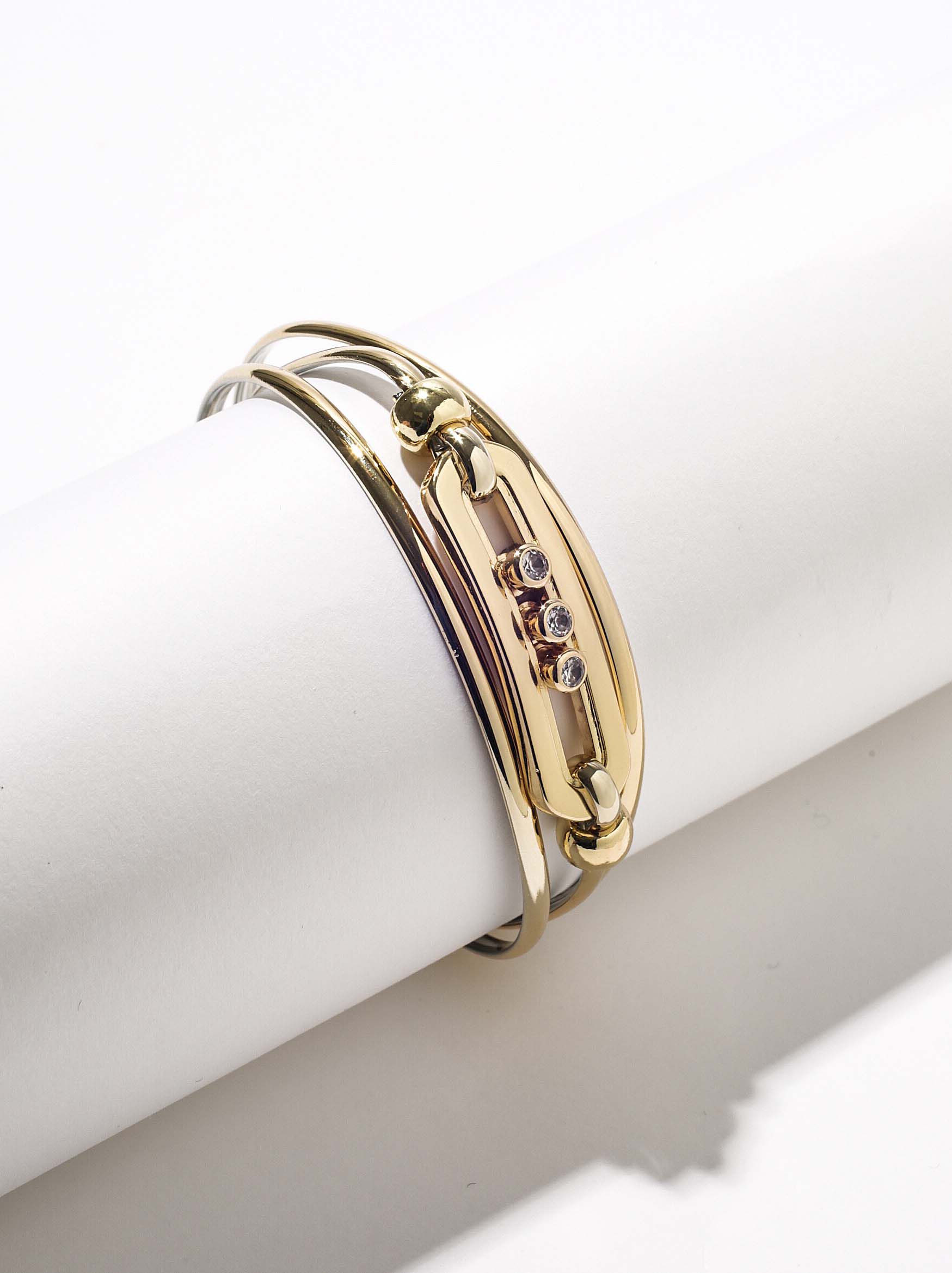 Multi-Band Bracelet with Hearts Image 1