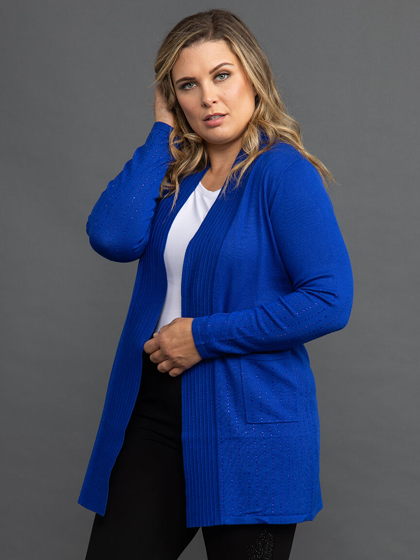 Longline Cardigan w/ Hotfix Image 2