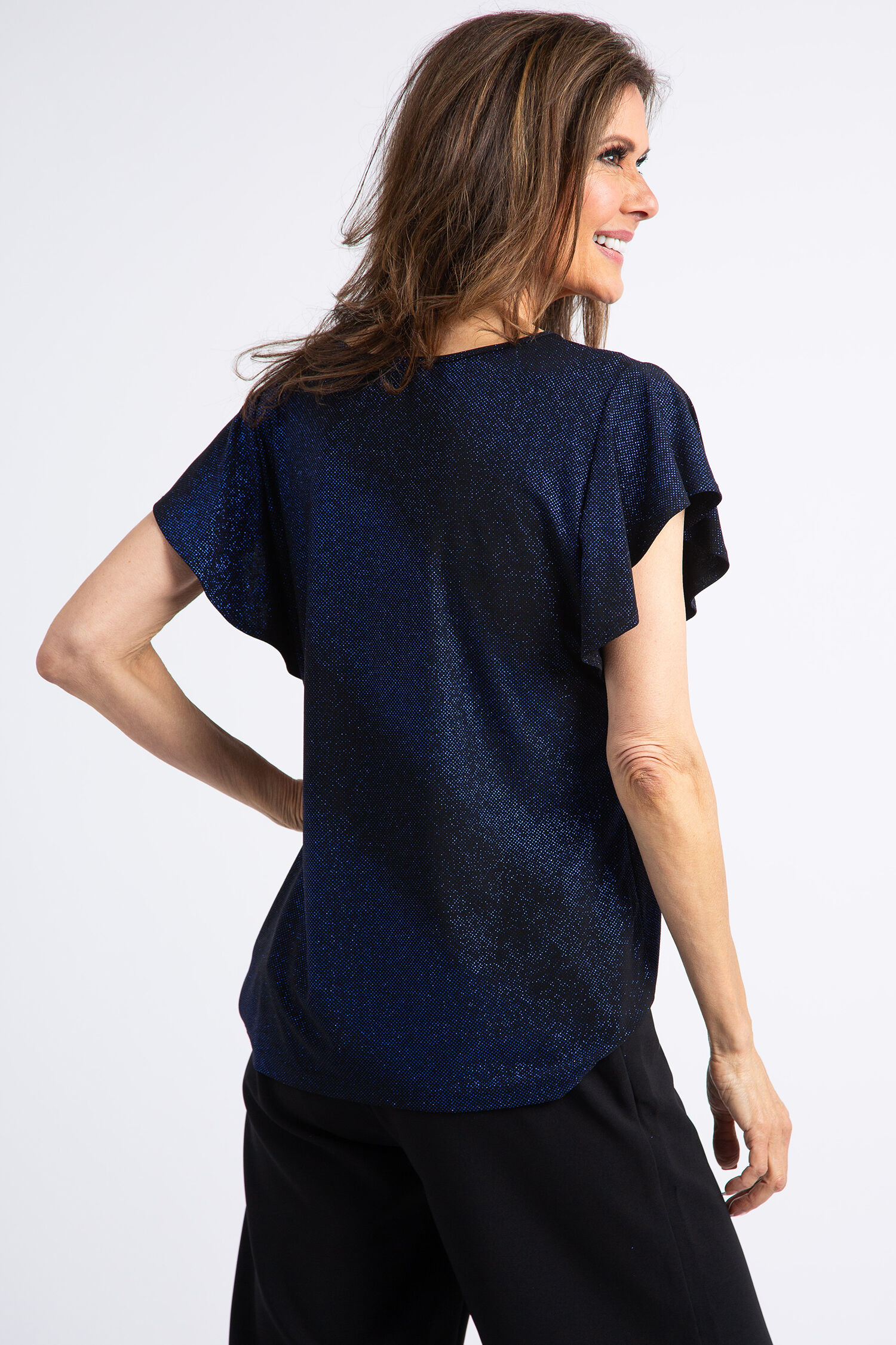 Flutter Sleeve Glitter Top Image 4