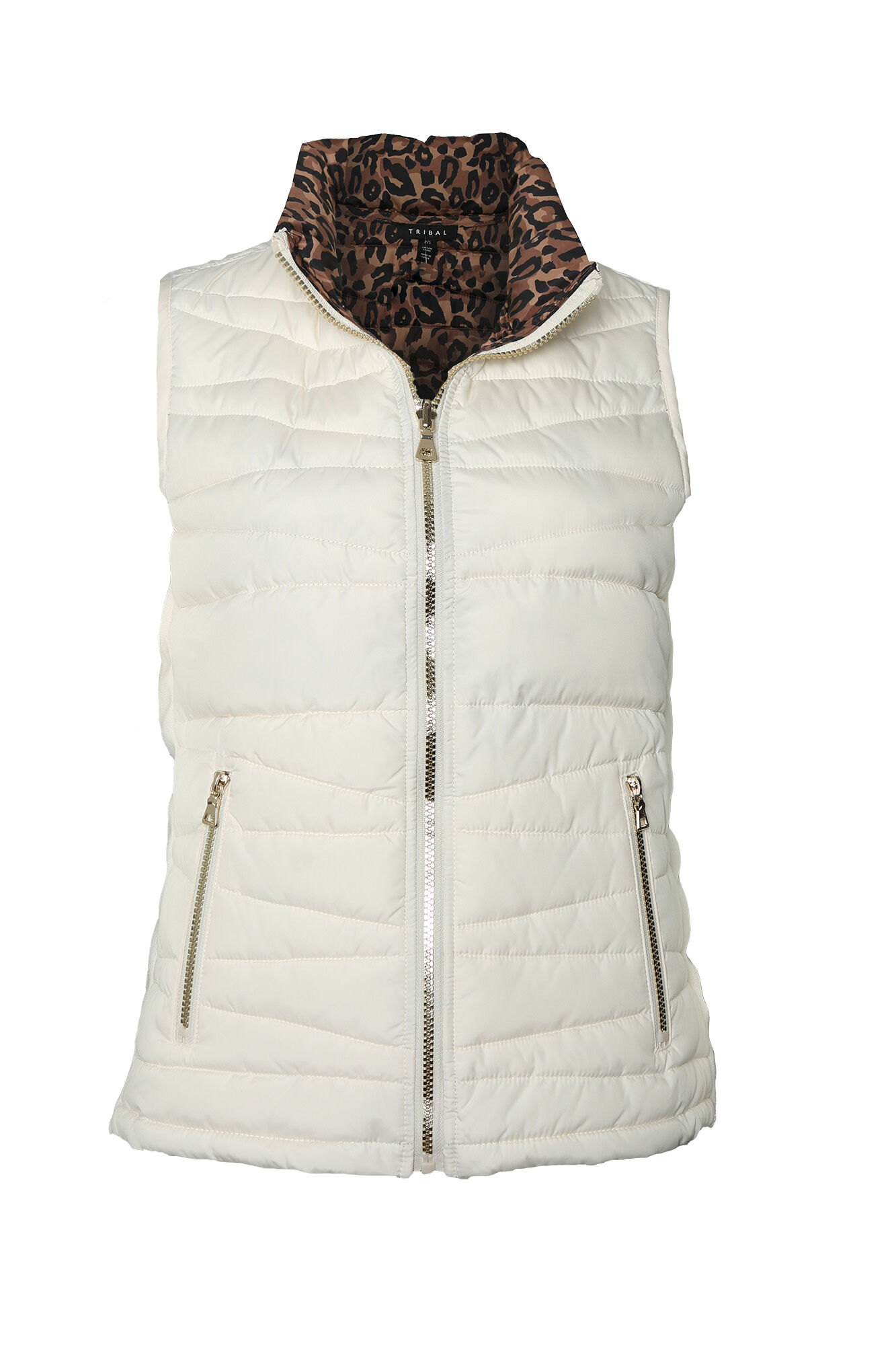 Reversible Animal Print Puffer Vest Image 1