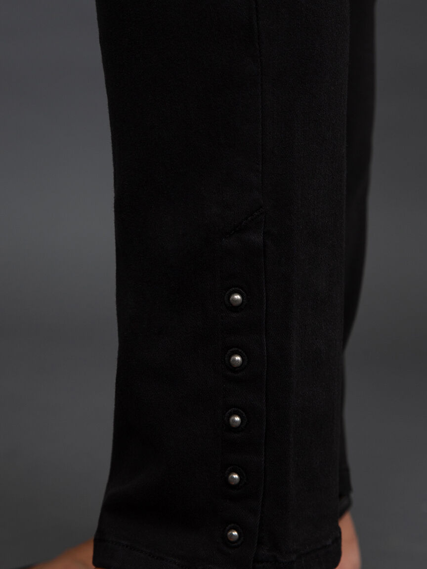 Pull-On Denim Ankle Pants Image 5