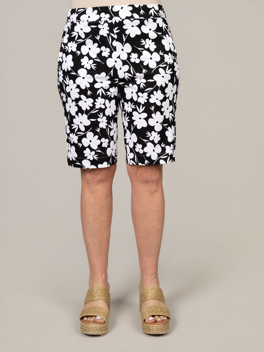 Printed Pull On Shorts with Pockets