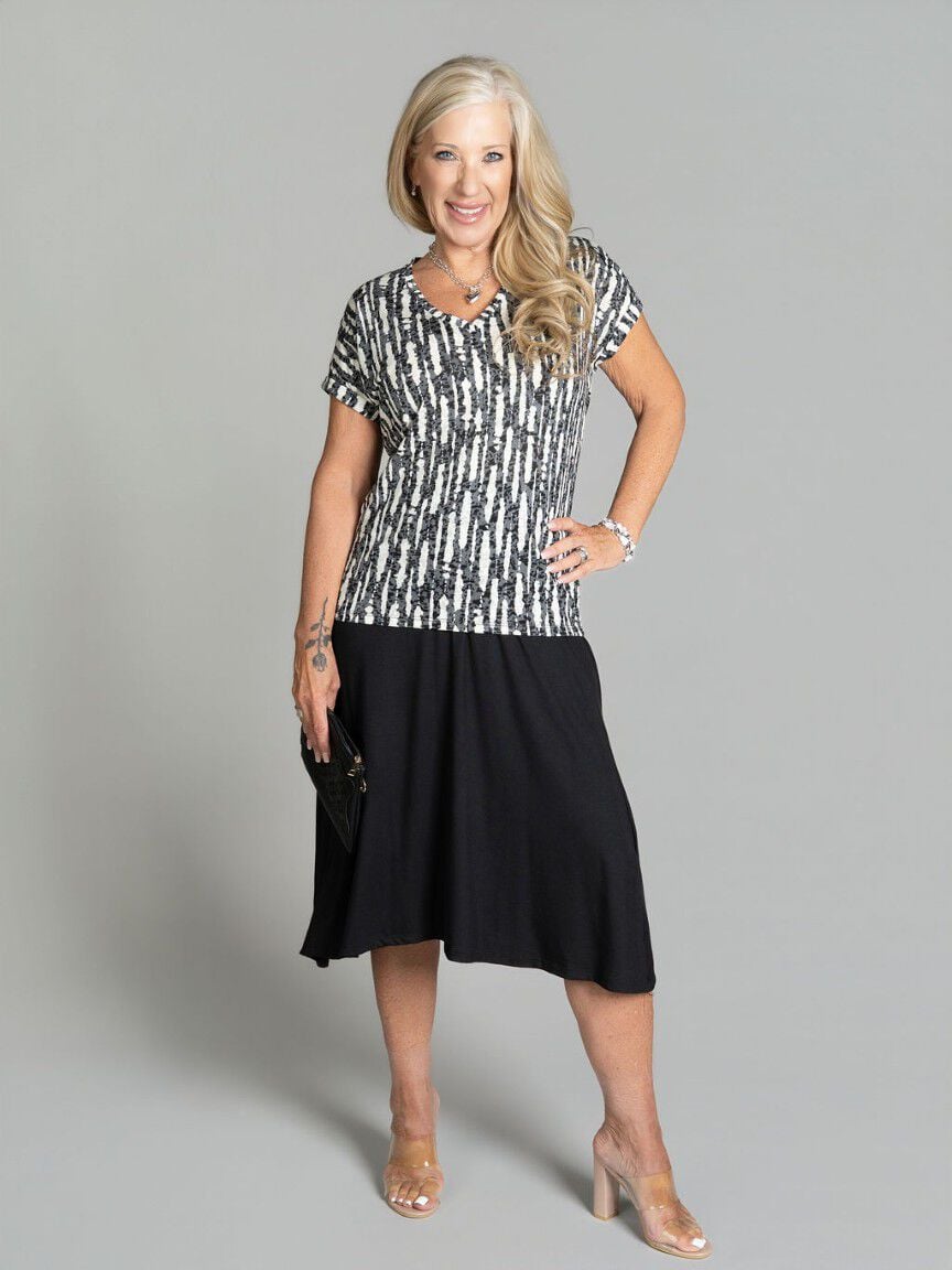 Pull-On Midi Skirt