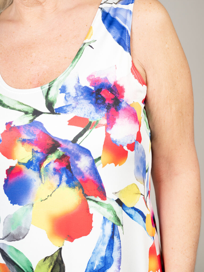 Long Luxe Sleeveless Dress with Side Slits