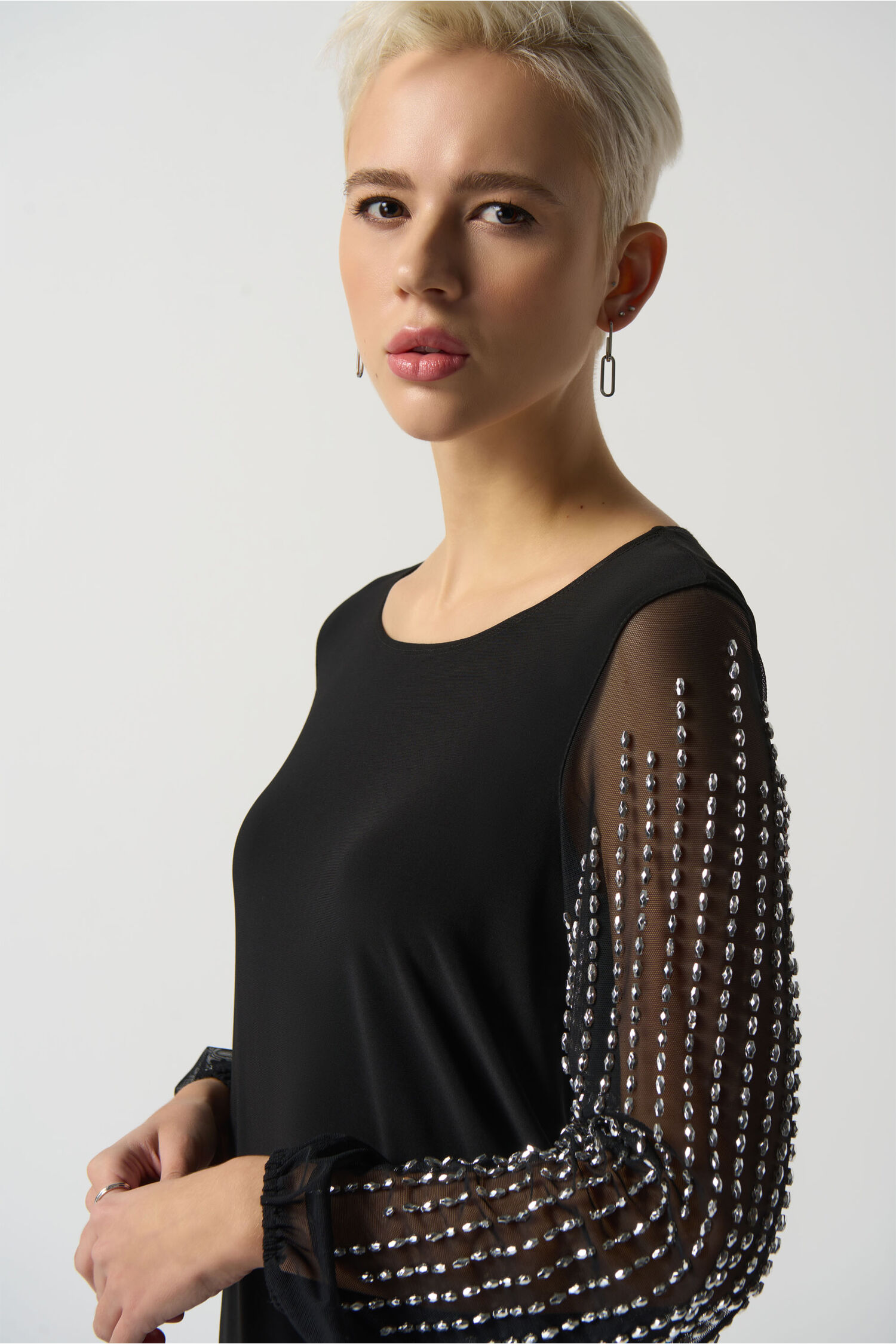 Puff Sleeve Asymmetrical Tunic  Image 4