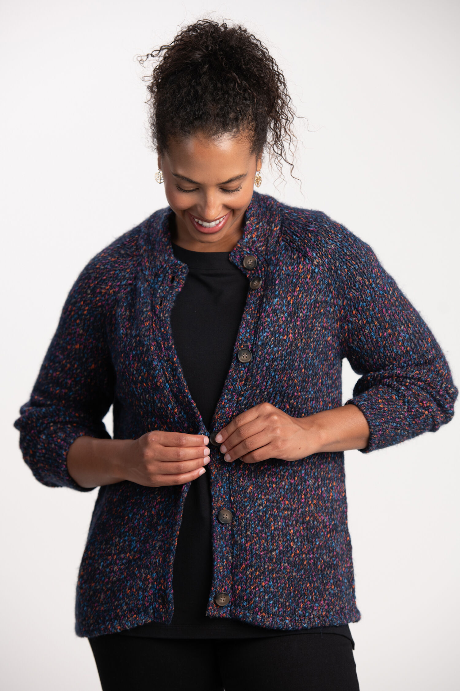 Space Dyed Knit Cardigan Image 4