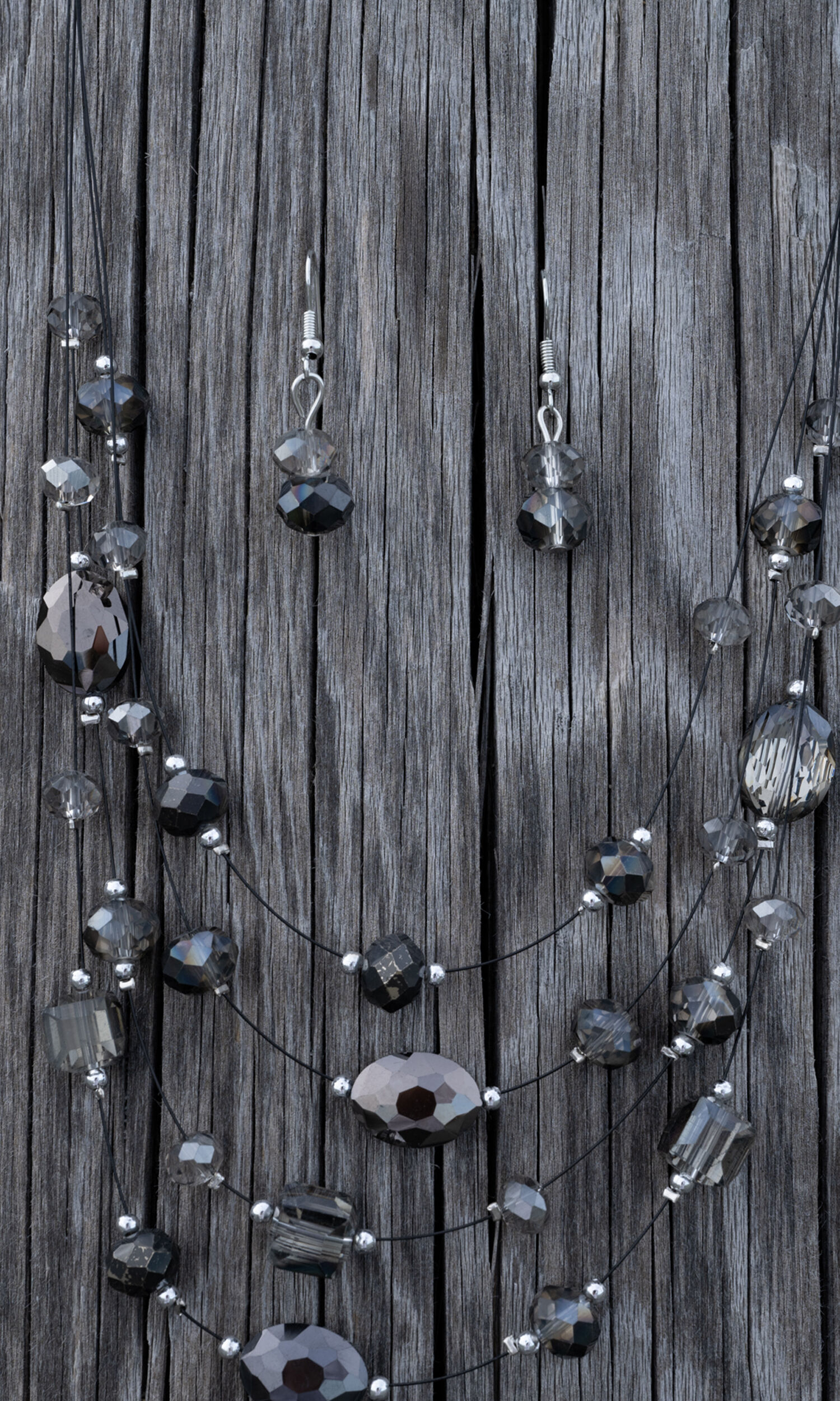 Multi-Strand Gem Necklace Set