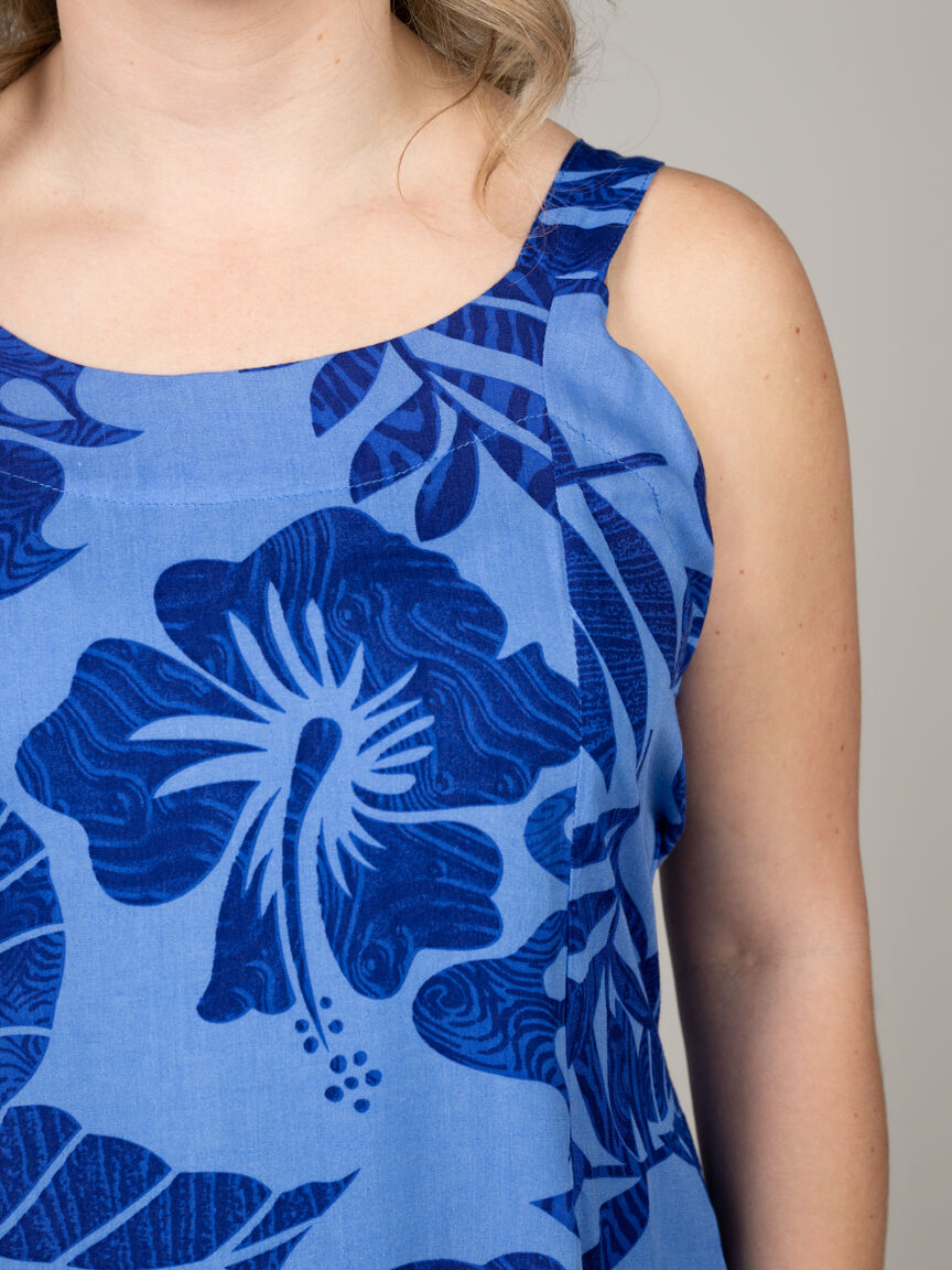 Sleeveless Scoop Neck Summer Dress with Pockets