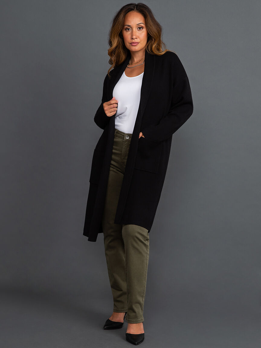Open-Front Long Cardigan  Image 1