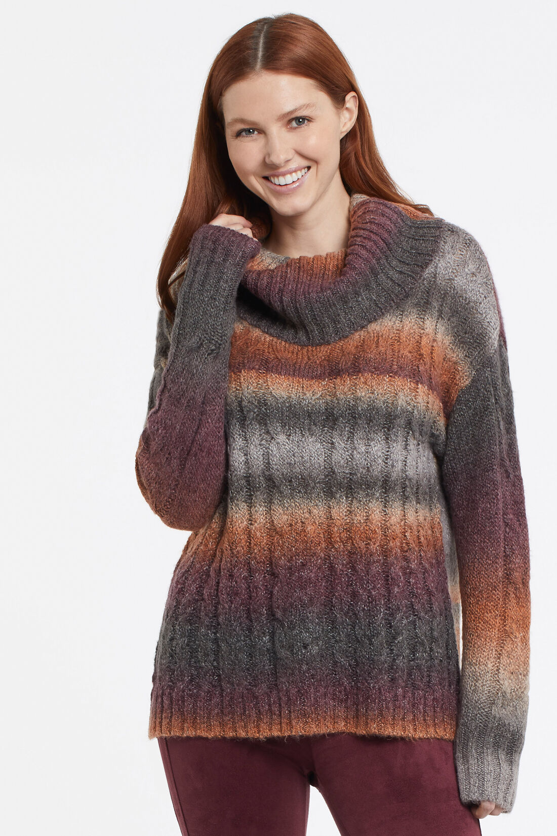 Ombre Cowl Sweater Image 1