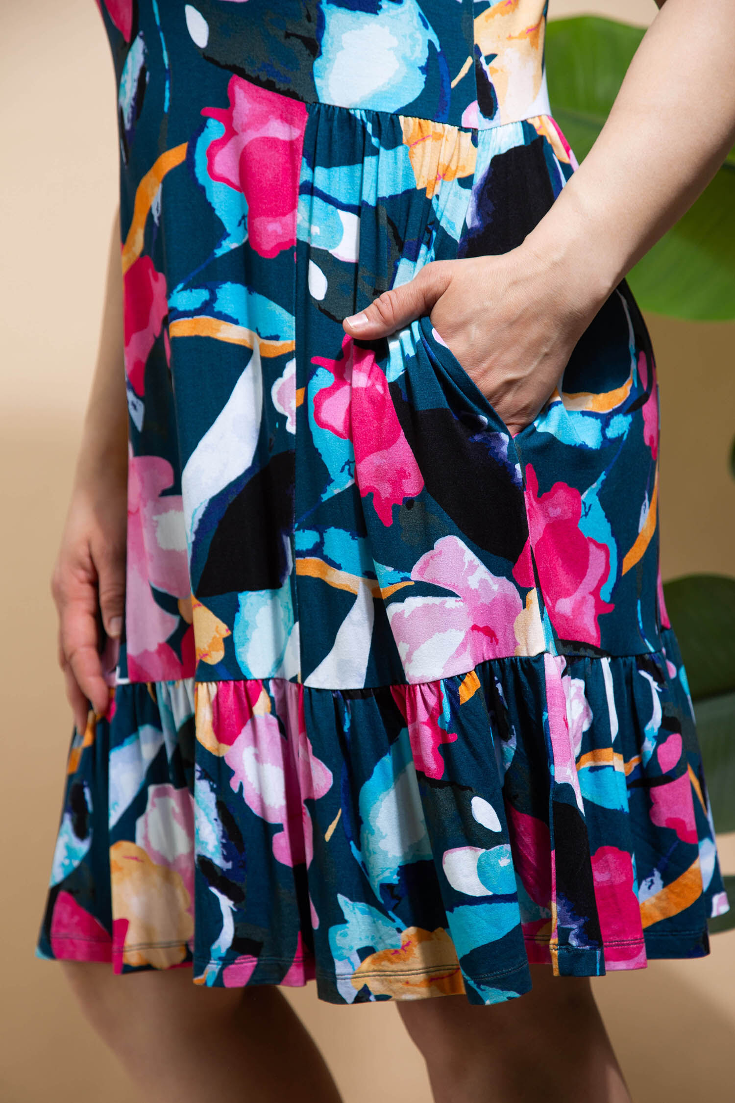 Printed Jersey Summer Dress Image 4