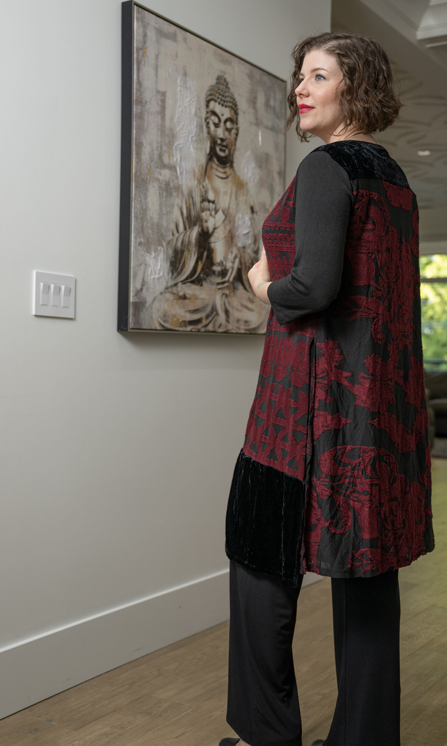 Open-Front Burnout Cardigan  Image 2