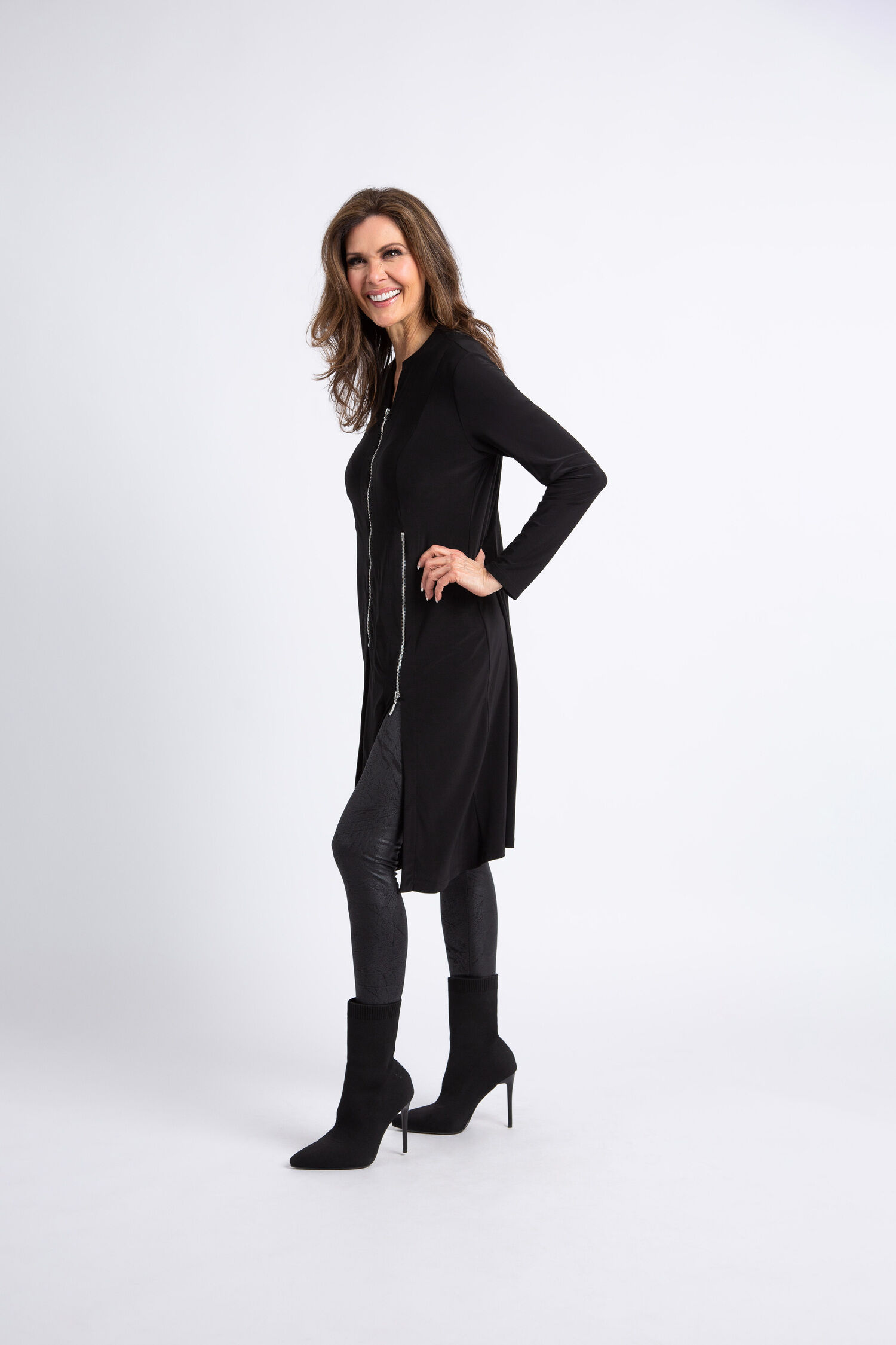 Triple Zip Cardigan Image 2