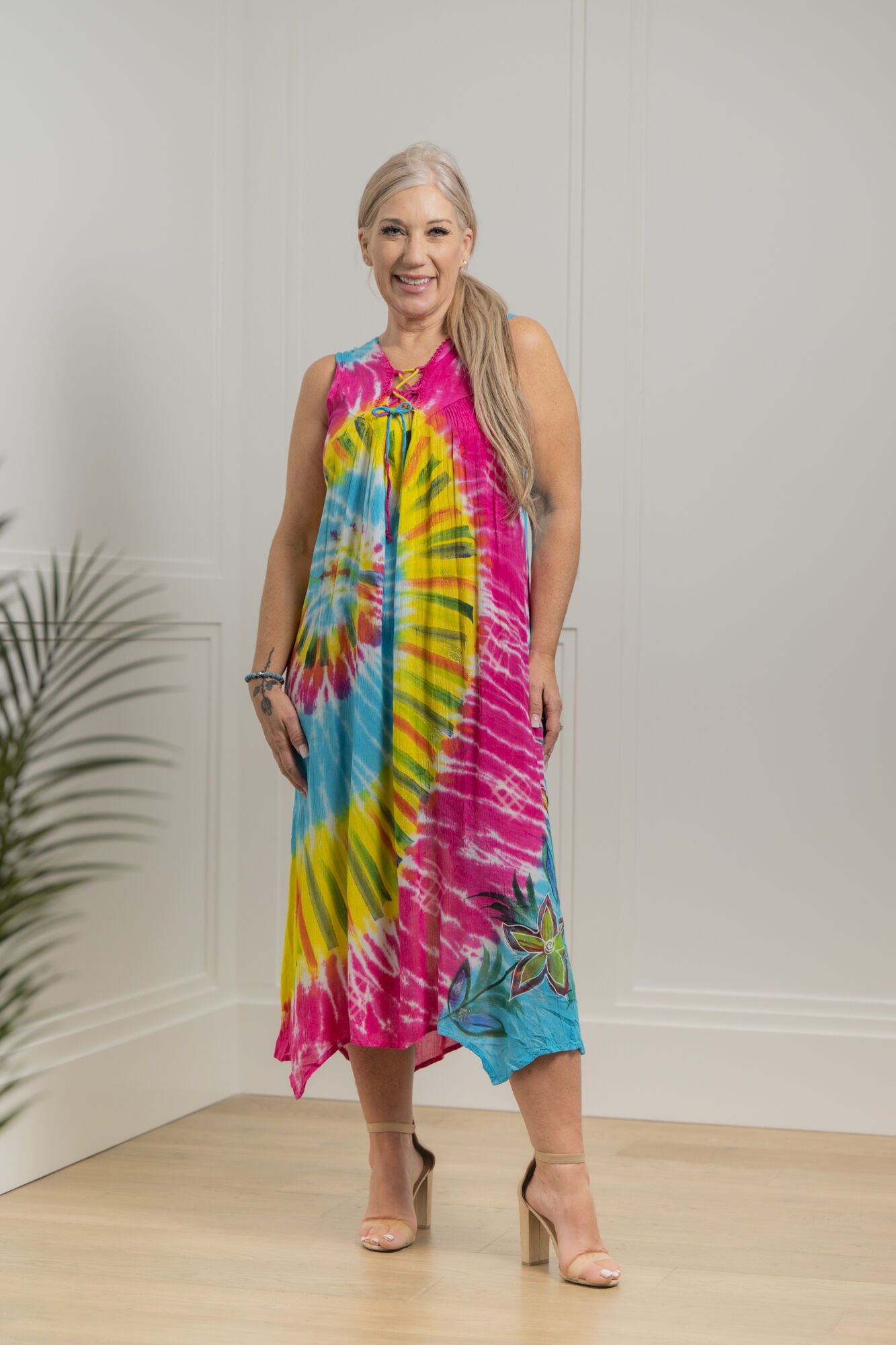 Colorful Tie-Dye Dress  Image 1