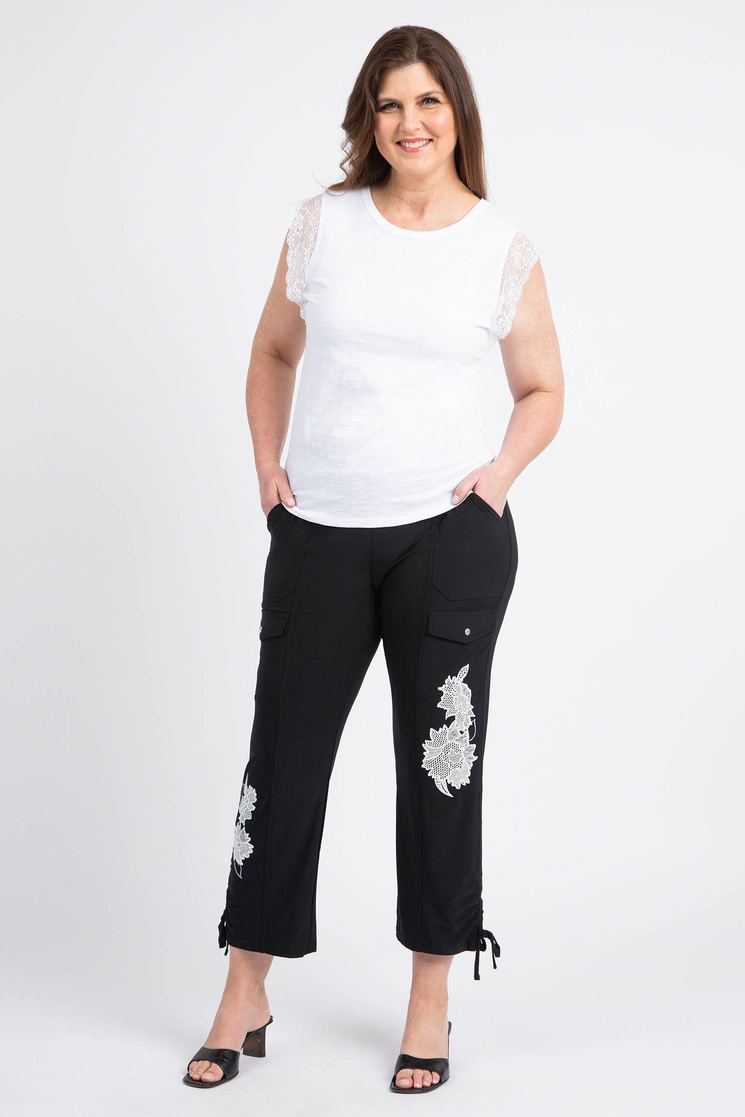 Lace Trim Tee Image 2