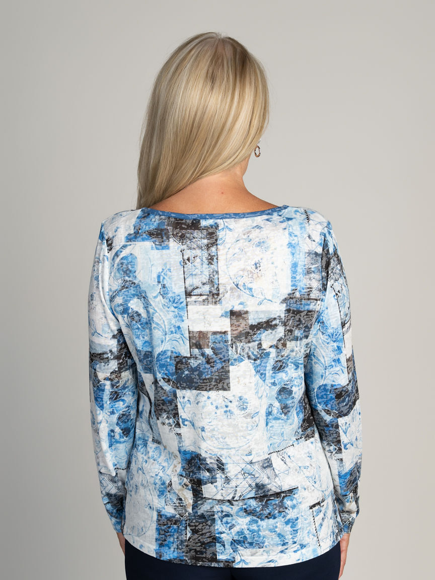 Burnout Notch Neck Top