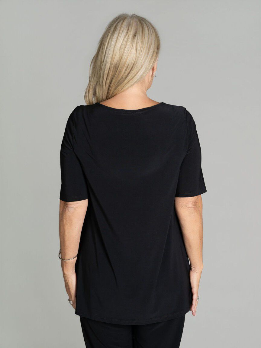 Knot Detail Elbow Sleeve Top