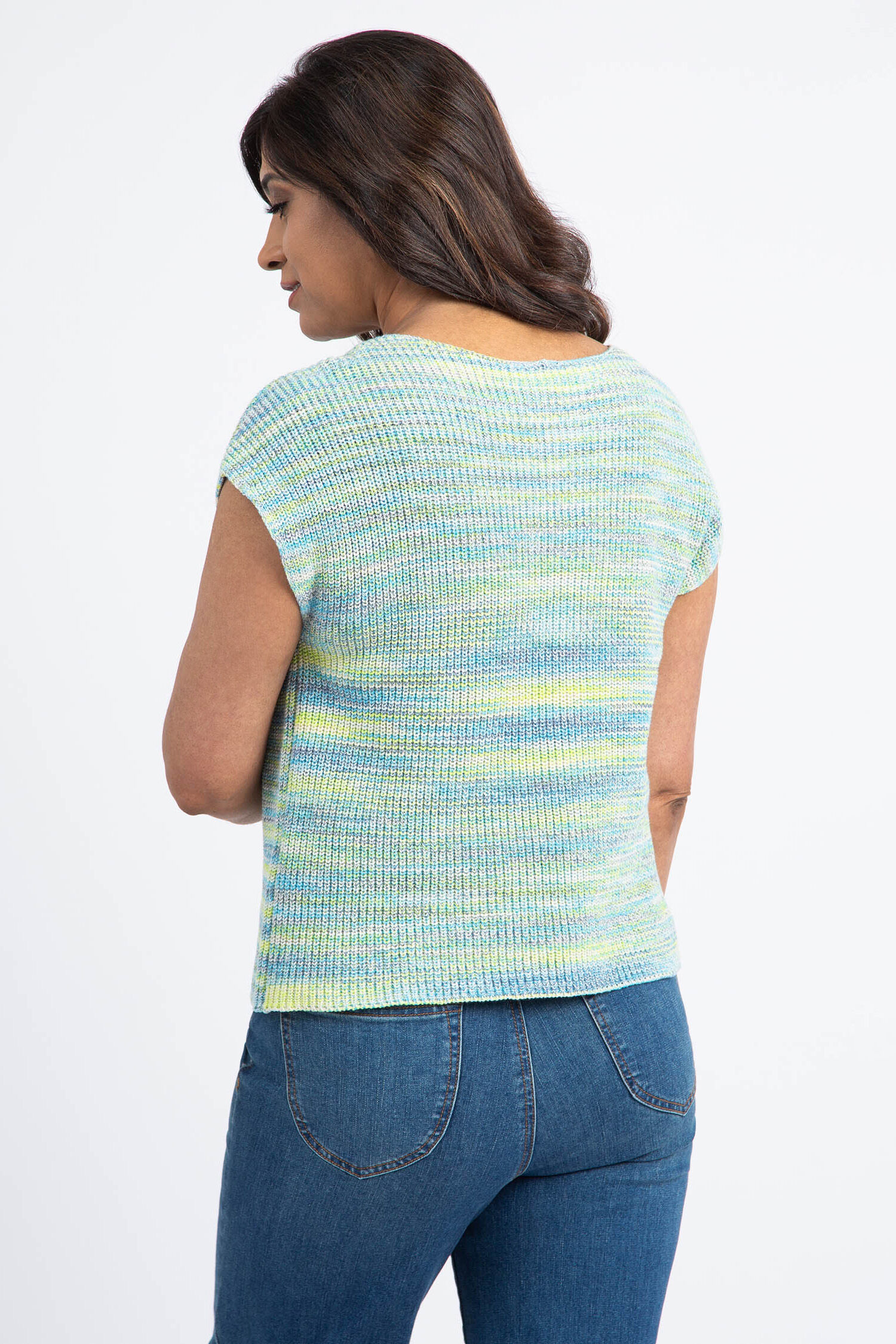 Space Dyed Sweater w/ Cap Sleeves Image 4