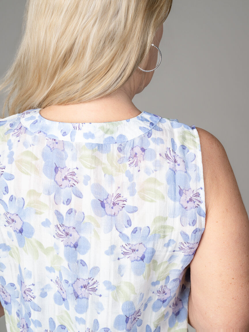 Sleeveless Asymmetrical Hem Top