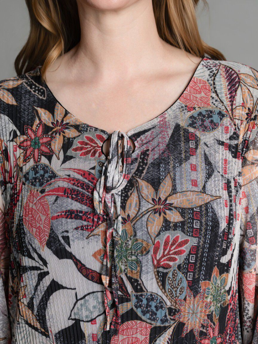 Long Sleeve Mesh Tunic