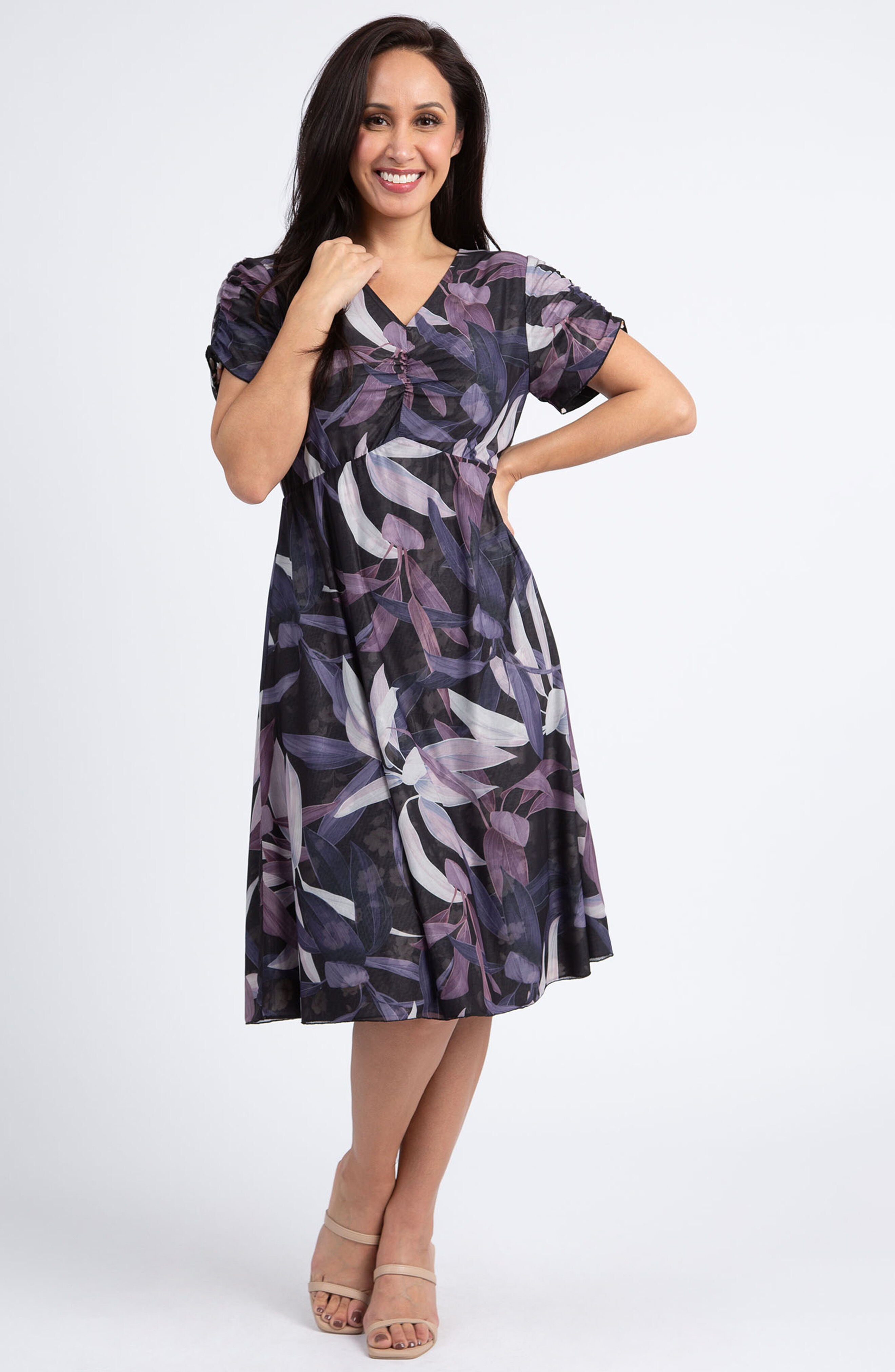 Reversible Short Sleeve Floral Dress Image 1