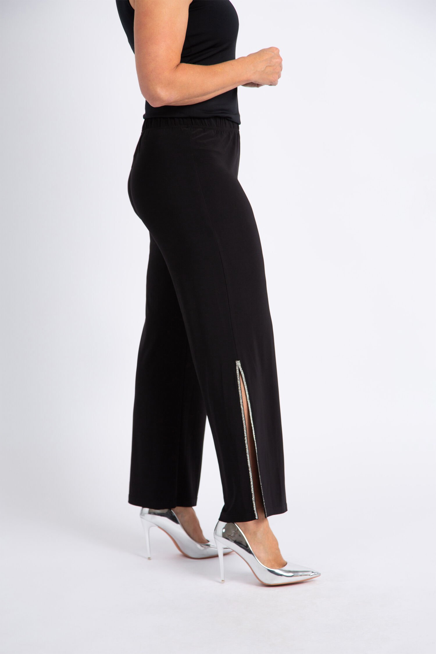 Side Spilt Bling Pull-On Pant  Image 2