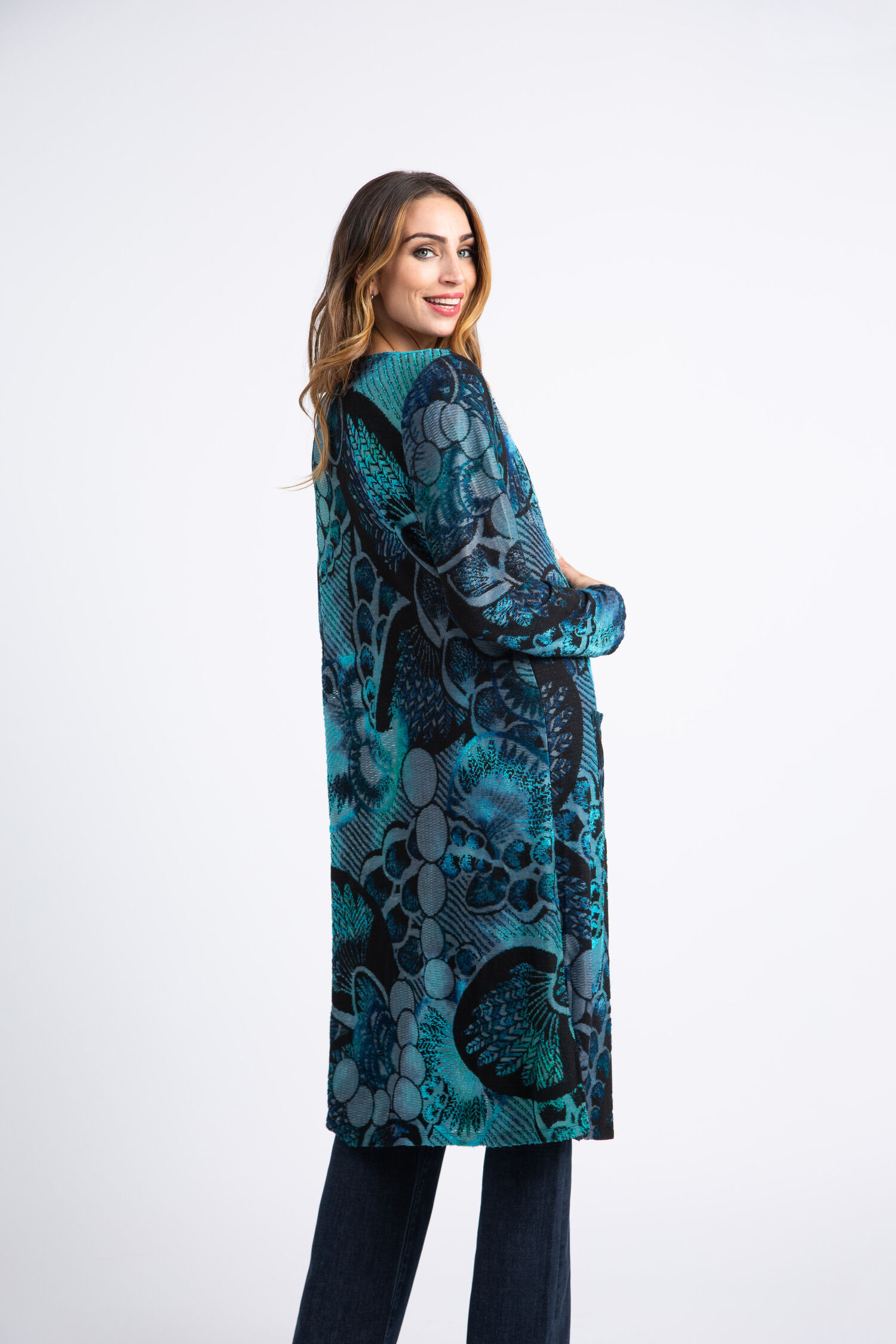 Open Front Long Cardigan Image 3