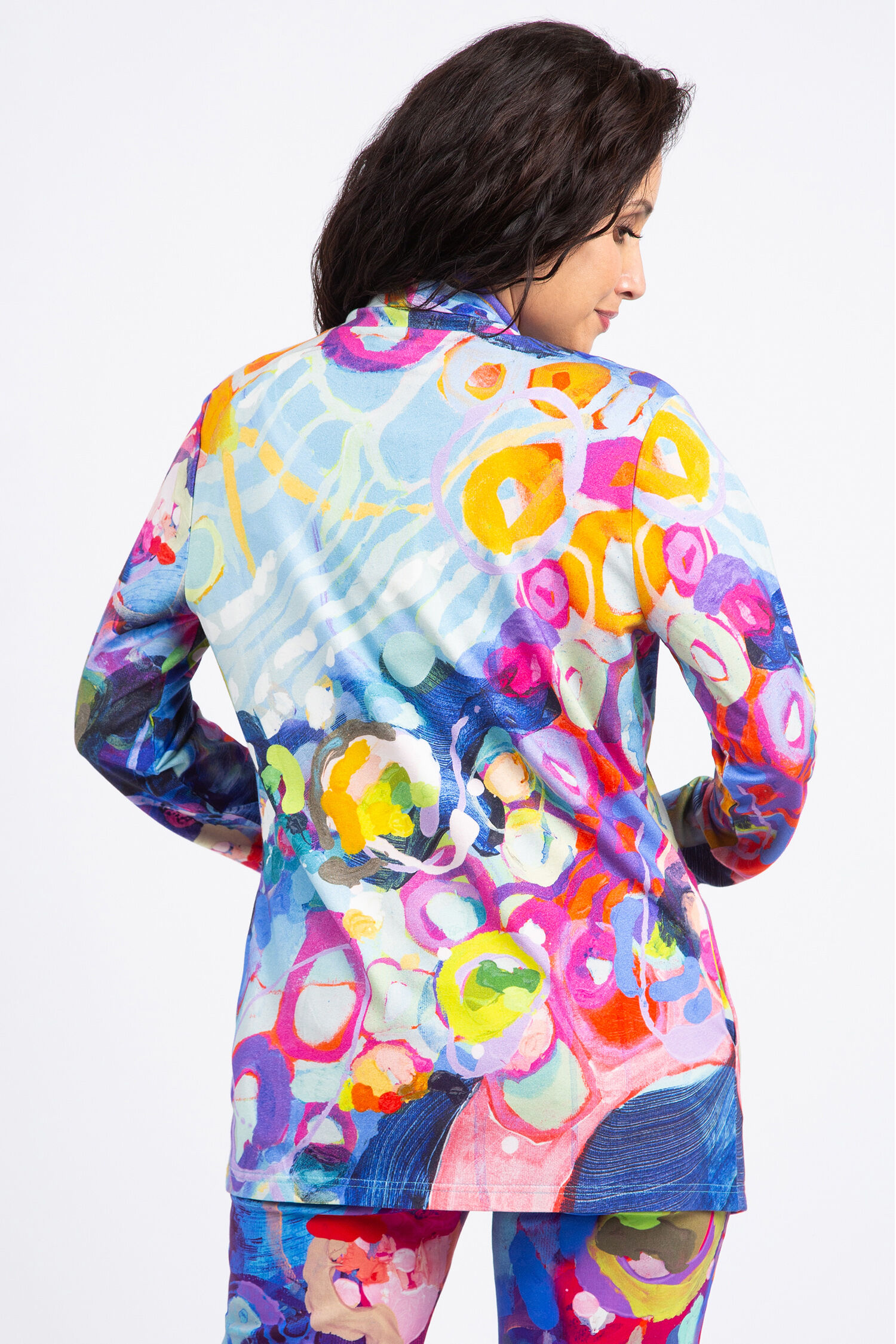 Abstract Art Bamboo Cardigan Image 4