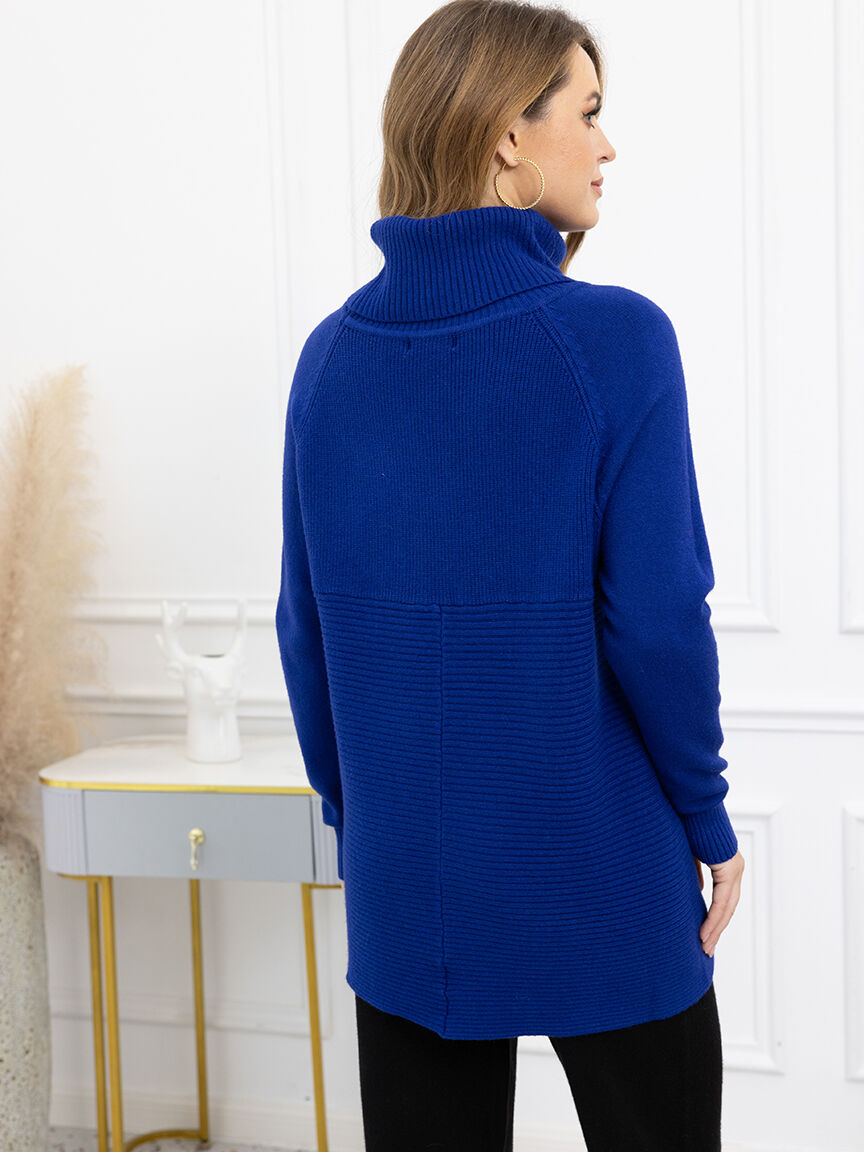 Long Sleeve Ribbed Turtle Neck Sweater Image 2