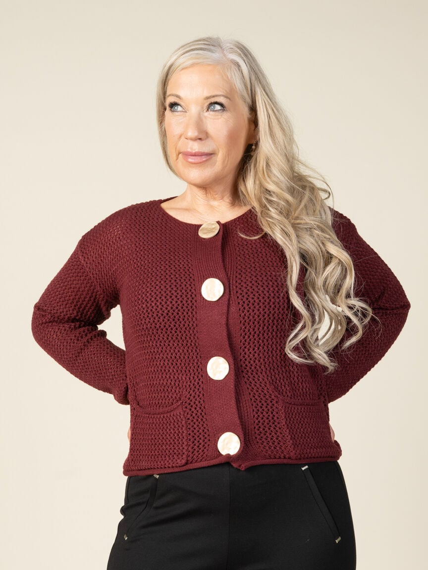 Crochet Button-Up Cardigan