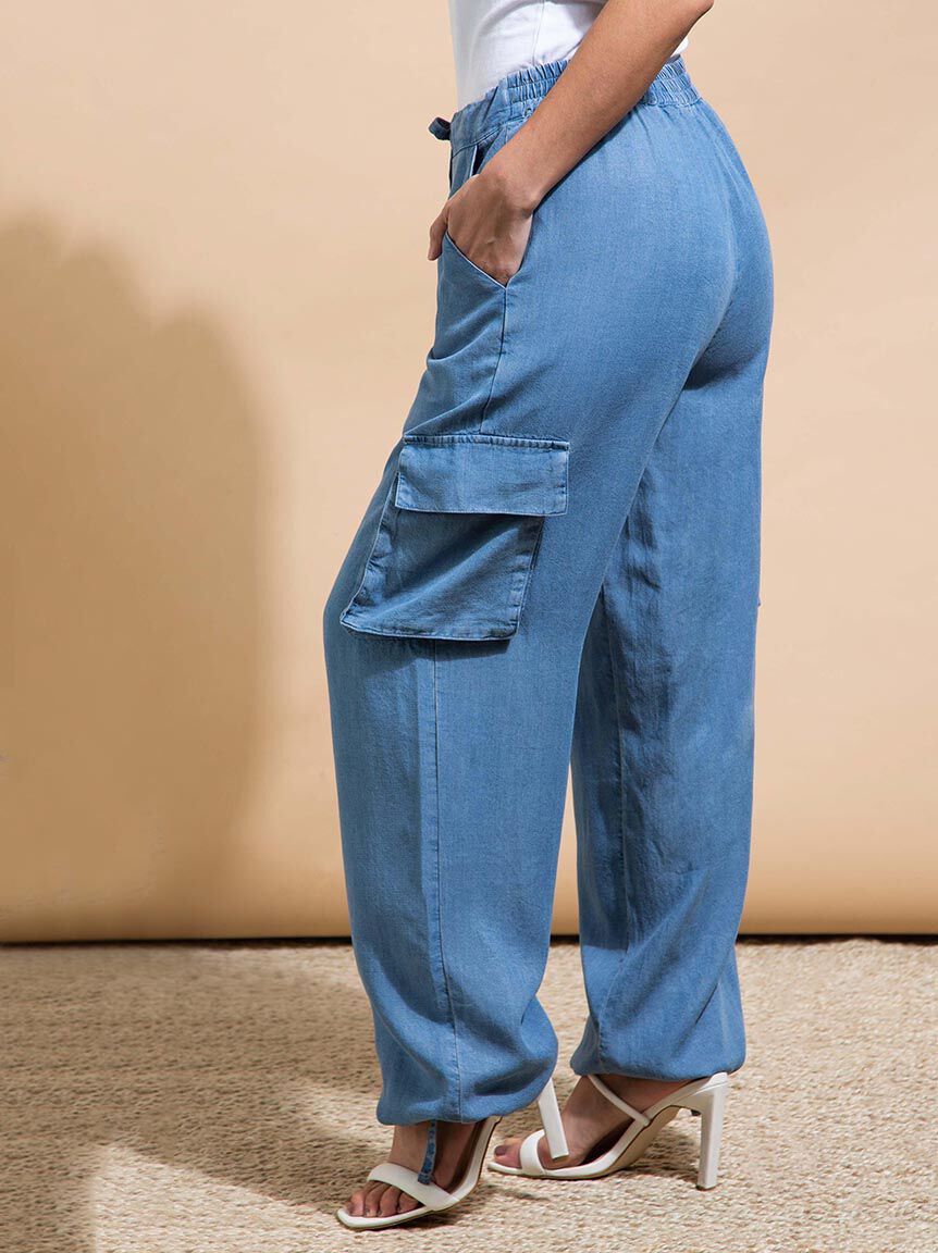 Tencel Cargo Pants Image 2