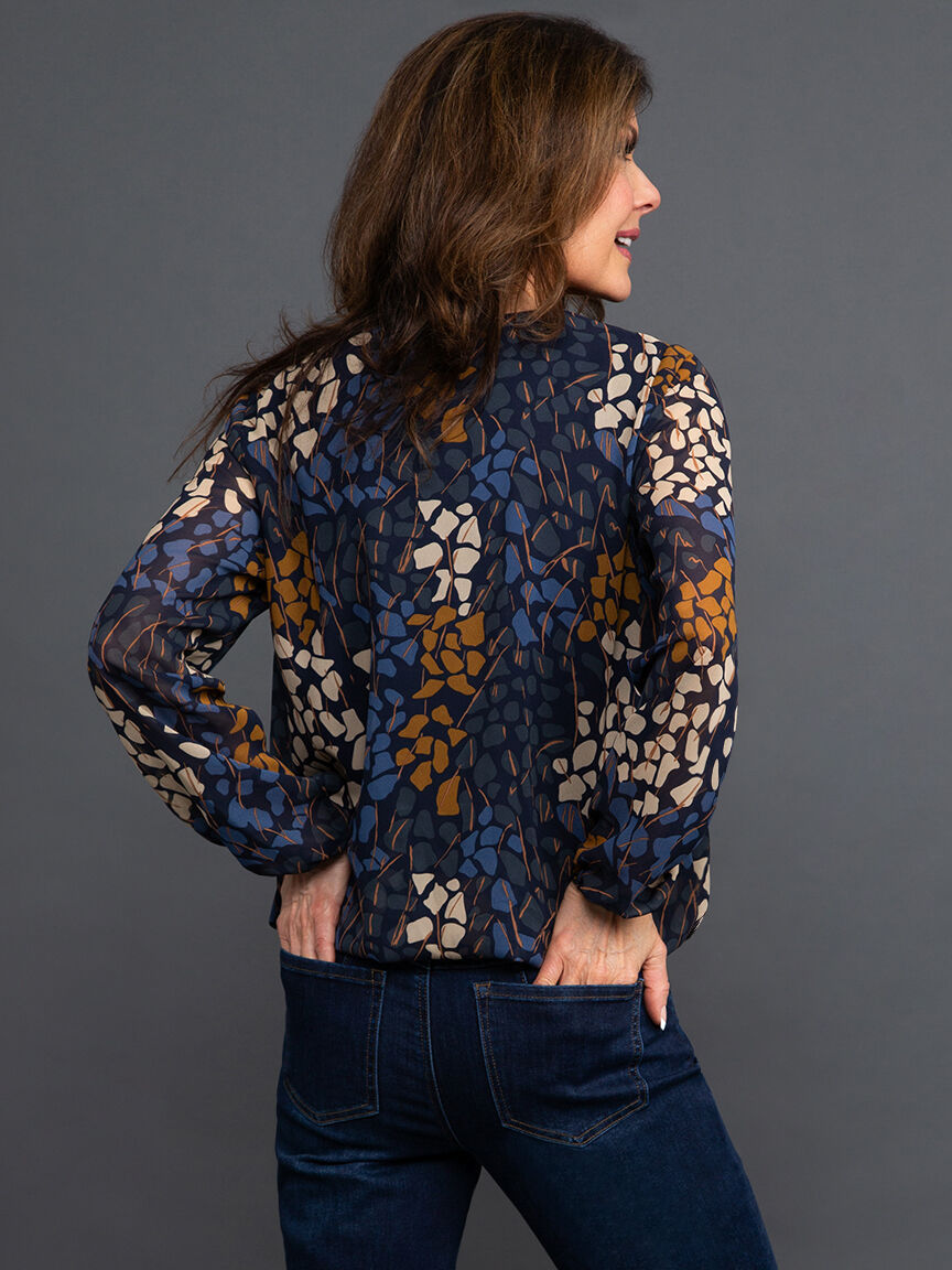 Balloon Hem Georgette Blouse Image 4