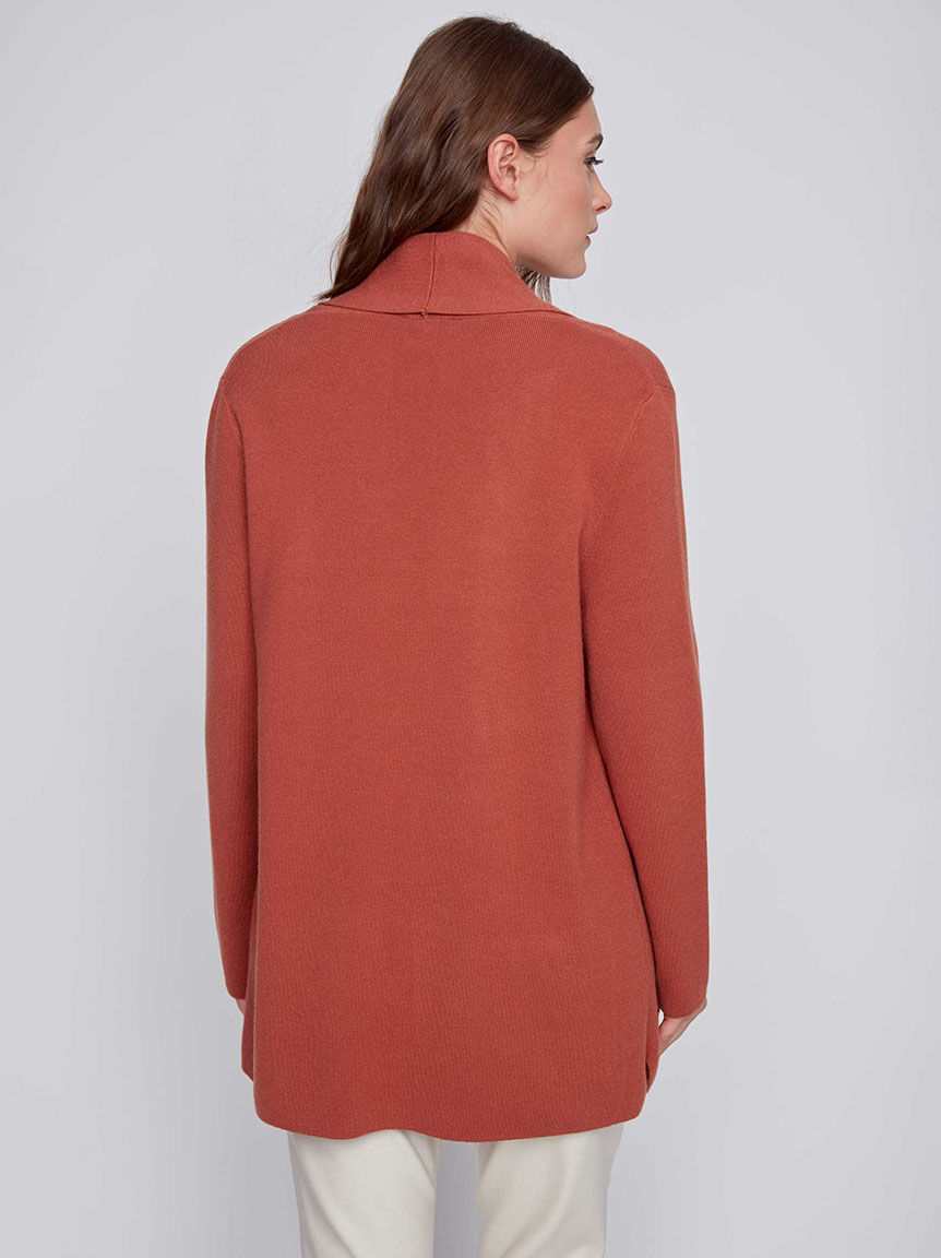 Shawl Collar Long Sleeve Cardigan Image 3