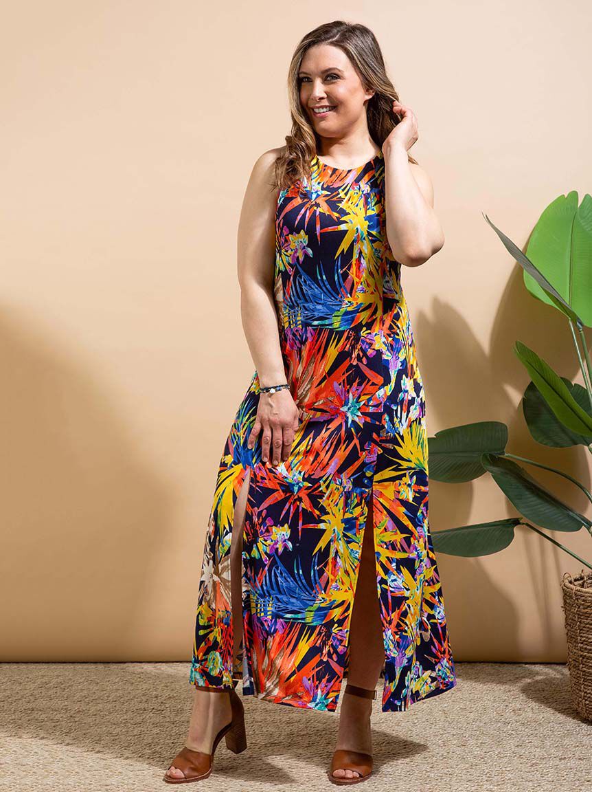 Vibrant Floral Maxi Dress Image 1