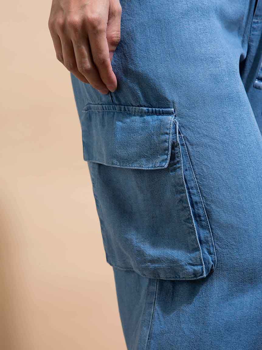 Tencel Cargo Pants Image 4