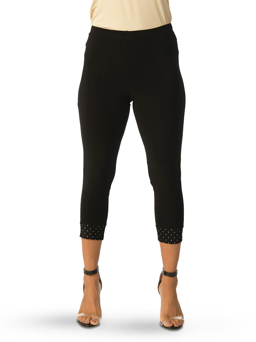 Studded Capri Leggings Image 1