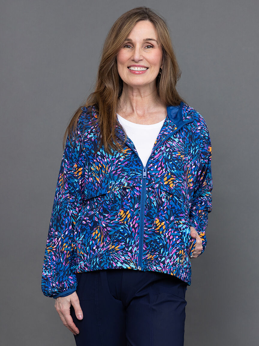 4-Way Stretch Hooded Zip-Front Jacket  Image 2