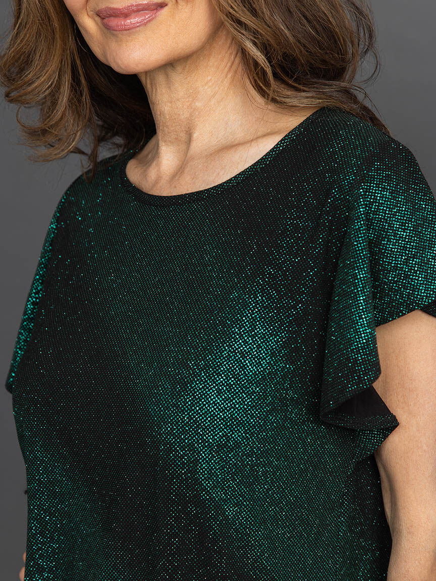 Glittery Short Sleeve Top Image 5