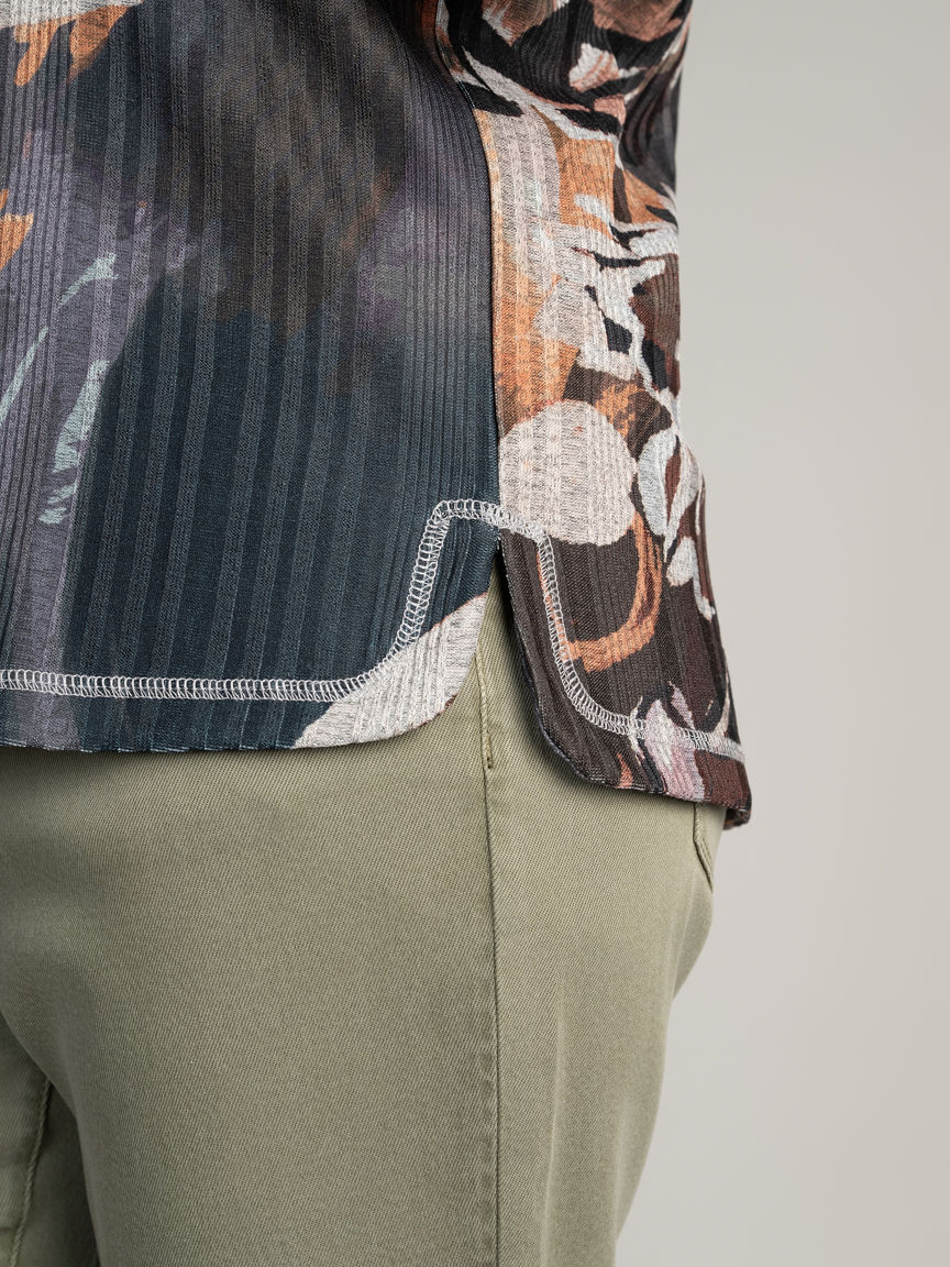 Crew Neck Ribbed Top 