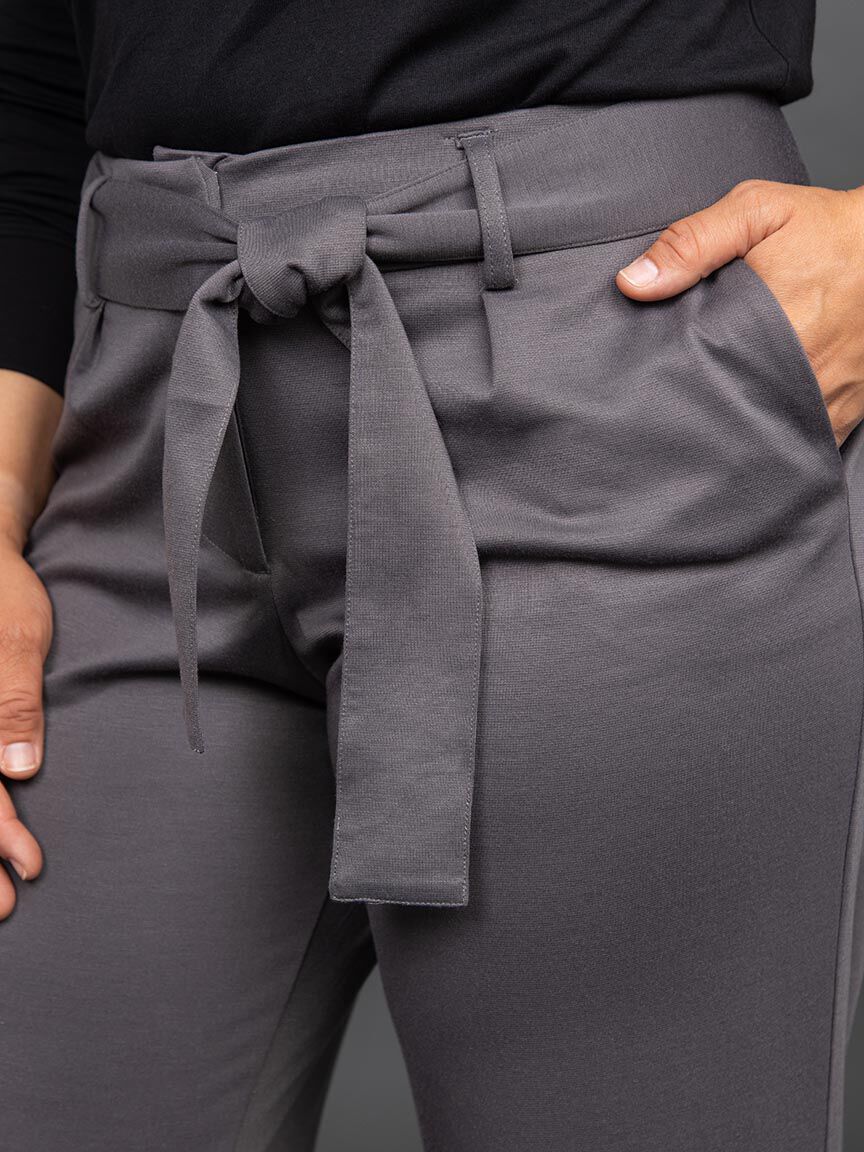 Wide Leg Pant w/ Tie-Up Belt  Image 5