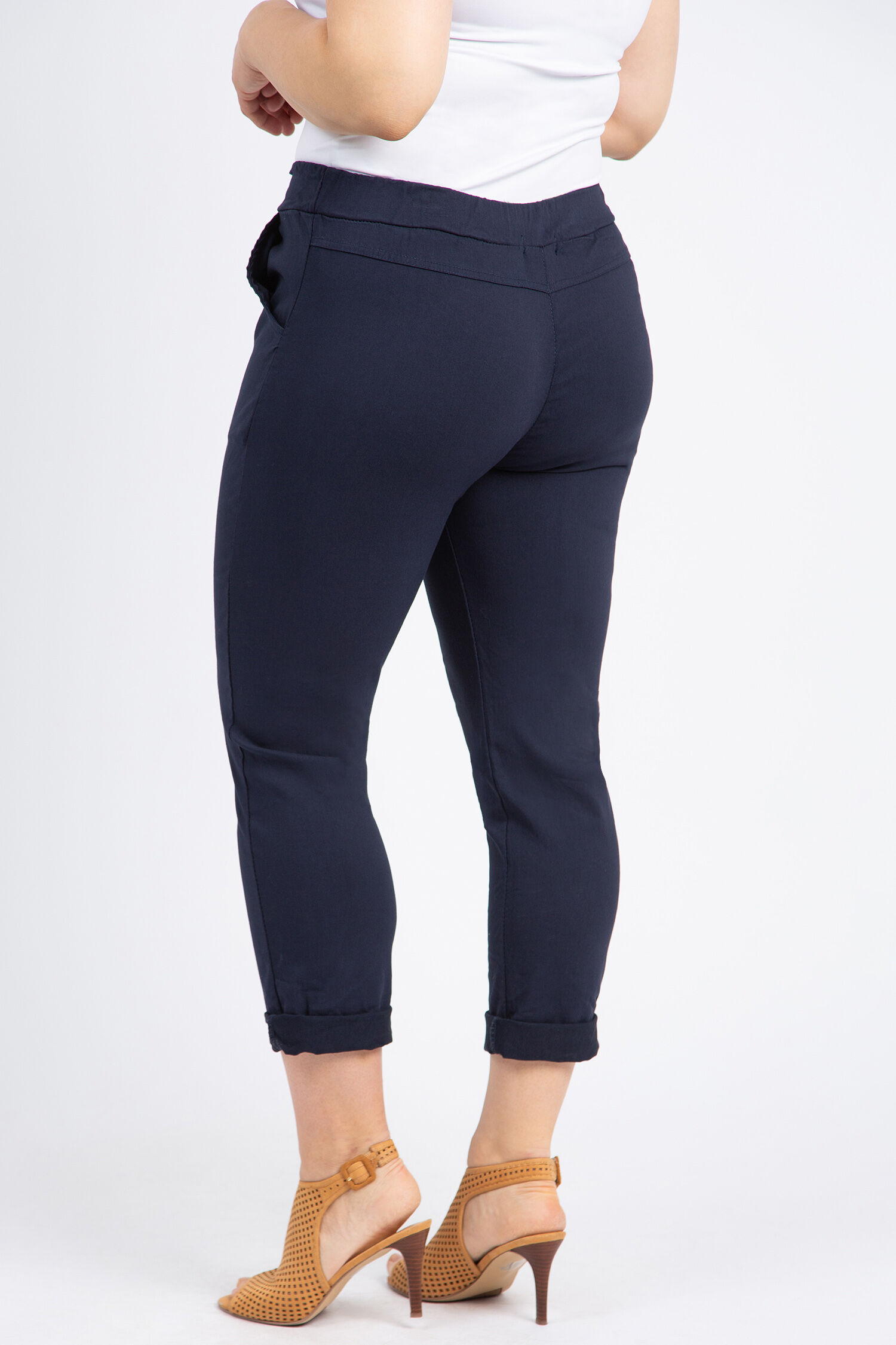 Drawstring Cropped Trousers Image 2