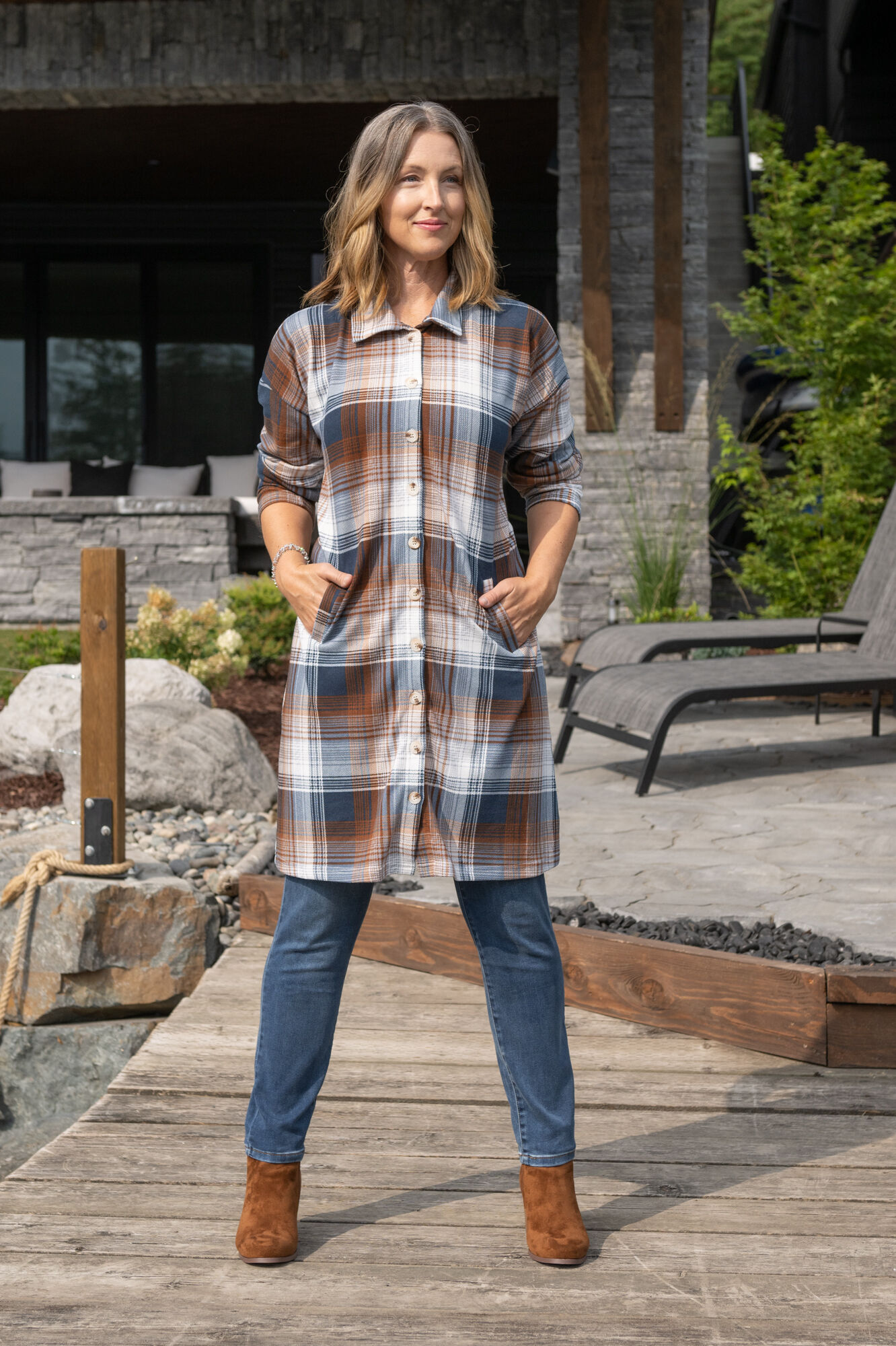 Plaid Country Tunic Shirt Image 3