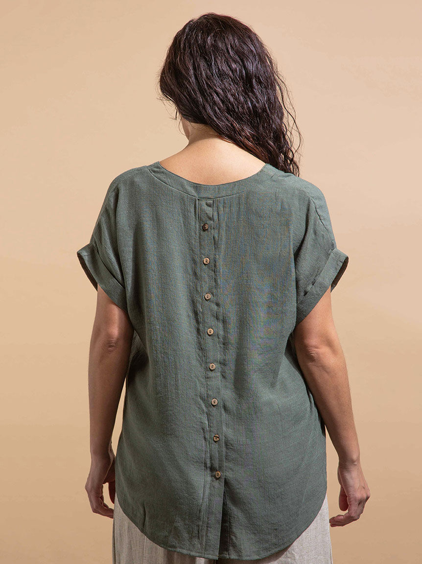 Dolman Sleeve Curved Hem Top Image 3