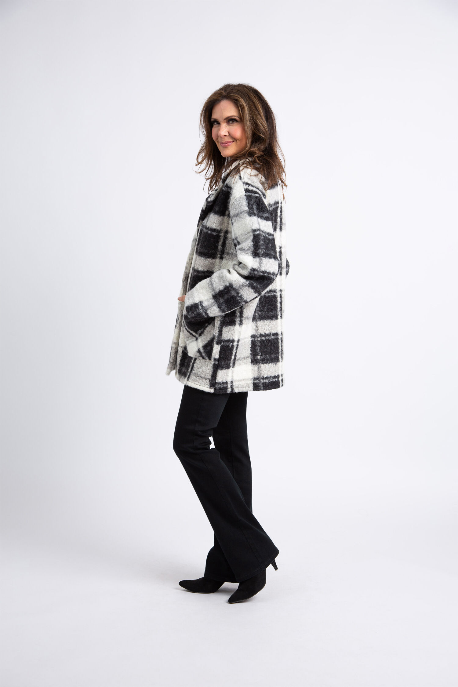 Notched Collar Boucle Shacket  Image 2