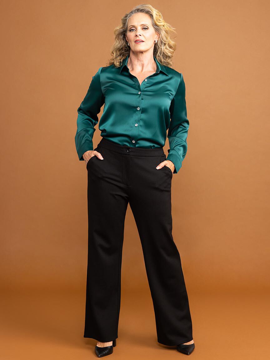 Long Sleeve Bling Button Blouse Image 6