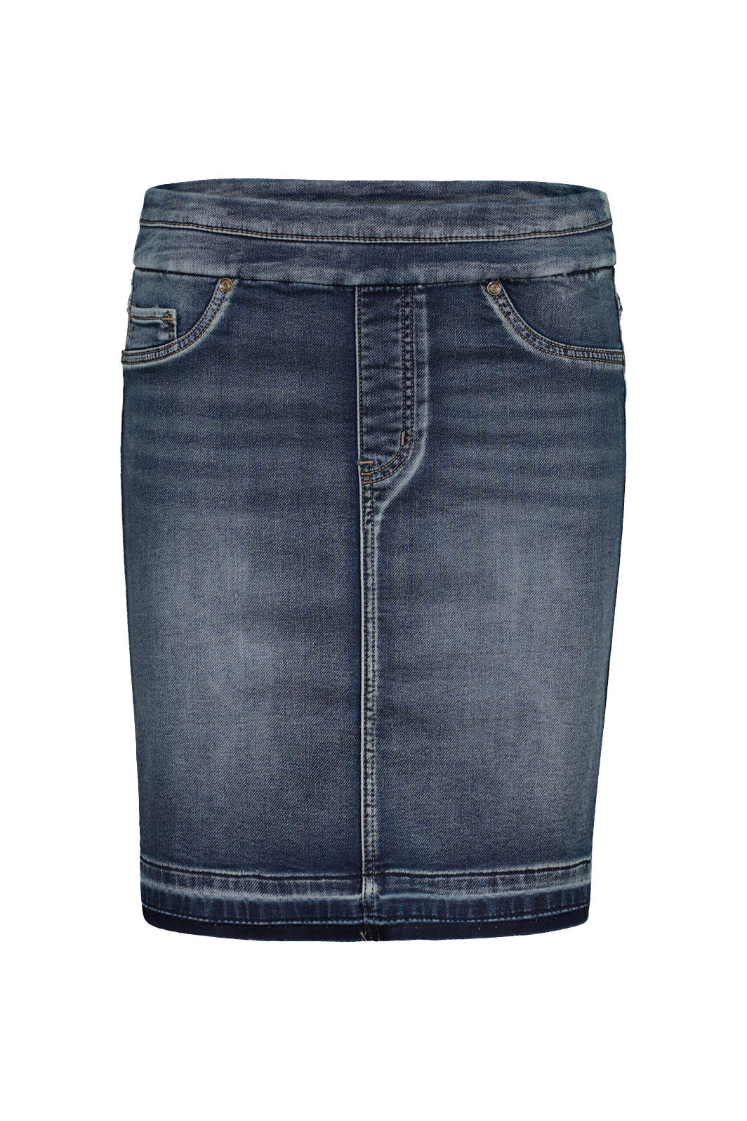 Pull-On Denim Skirt Image 1