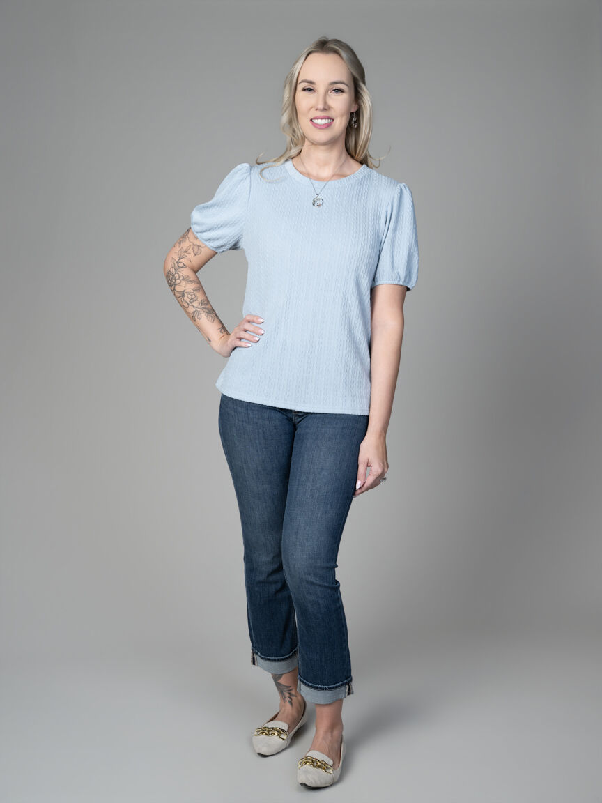 Short Sleeve Knit Top